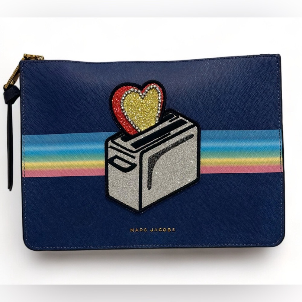 NWT Marc Jacobs Flat Leather Limited Edition Toaster Crossbody Bag-Midnight Blue